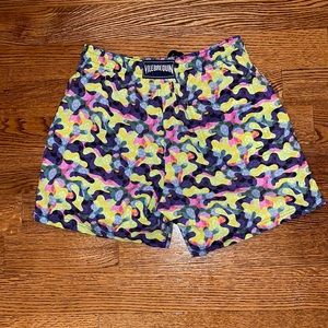 Vilebrequin Men's Yellow Moonrise Neo Camouflage Print Swim Shorts, Size…
